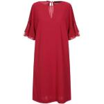 Robes Seventy rouges en polyester à manches courtes midi à manches courtes à col rond Taille XS pour femme 