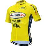 Maillots de cyclisme jaunes en jersey respirants Taille M look fashion pour homme 