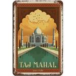 Décors muraux en étain à motif Taj Mahal 