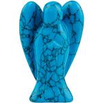 Shanxing Mini Ange Gardien Pierres et Cristaux Figurine Poche Statue Cristal Guérison Chakra Décoration,1.5 Pouce,Bleu Turquoise