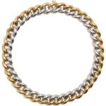 Bracelets à mailles argentés en or jaune 18 carats pour homme 