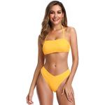 Hauts de bikini jaunes Taille XL classiques pour femme 