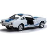 Shelby Gt350 Blanche À Bandes Bleues-New Ray