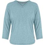 T-shirts Sherpa turquoise en lyocell à manches longues à manches longues Taille L look fashion pour femme 