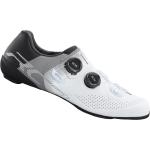 Chaussures de vélo Shimano argentées en cuir synthétique Pointure 42 pour homme 