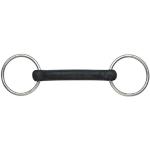 Shires Hard Rubber Mouth Snaffle Bit 5 inch Silver Black