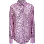 Chemises de créateur Tom Ford lilas en polyester à paillettes à manches longues à manches longues classiques 