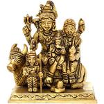 Statuettes Shiva jaunes en laiton 