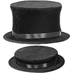 Chapeaux de déguisement noirs en velours 57 cm look fashion 