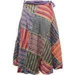 Jupes longues multicolores patchwork Tailles uniques look hippie pour femme 