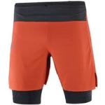 Shorts Salomon Twinskin rouges en lycra Taille XL pour homme en promo 