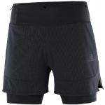 Shorts de running Salomon Sense noirs en fil filet coupe-vents Taille XL pour homme en promo 