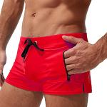 Boxers de bain rouges Taille M plus size look fashion pour homme 
