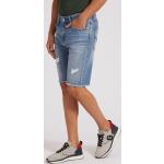 Shorts en jean Guess bleus en coton mélangé classiques 
