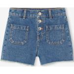 Shorts en jean Vertbaudet bleus en coton Taille 3 ans pour fille en promo de la boutique en ligne Vertbaudet.fr 