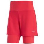 Shorts de cyclisme Gore rouges Taille XS pour femme 
