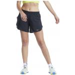 Shorts de running Reebok noirs en fil filet Taille S pour femme en promo 