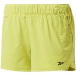 Shorts de sport Reebok Epic jaunes en fil filet Taille XS pour femme 