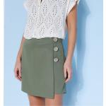 Jupes short vertes en polyester Taille XL look chic pour femme en promo 
