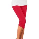 Leggings courts rouges respirants Taille XL plus size look fashion pour femme 