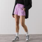 Shorts Nike Swoosh mauves en velours Taille S pour femme en promo 