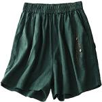 Shorts VTT verts à carreaux en velours à paillettes Taille XL plus size look fashion pour femme 