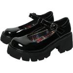 Chaussures d'été noires Pointure 42 look fashion pour femme 