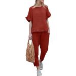 Tailleurs pantalon rouges Taille XL look fashion pour femme 