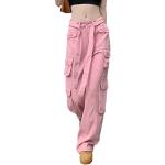 Pantalons taille basse roses Taille XS look casual pour femme 