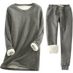 Pyjamas en polaires gris foncé en peluche Taille 3 XL look fashion pour femme 