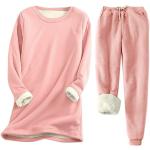 Pyjamas en polaires roses en peluche Taille 3 XL look fashion pour femme 