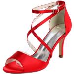 Chaussures de sport de mariage rouges Pointure 39 avec un talon entre 7 et 9cm look fashion pour femme 