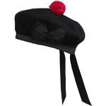 Chapeaux noirs en laine à pompons 64 cm Taille 3 XL look militaire pour homme 
