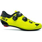 Chaussures de vélo Sidi jaune fluo en microfibre imperméables Pointure 41 pour homme en promo 