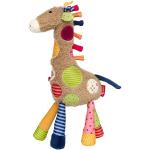 Sigikid 42837 Peluche Girafe Patchwork Sweety Doudou à Jouer & Doudou en Mélange de Matières Douces pour Bébés et Enfants, Garçons et Filles de 0 Mois à 8 Ans Multicolore/Girafe 36cm