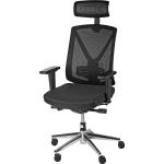 SIGMA Chaise de bureau EC 901, avec roulettes, hauteur d'assise réglable, 122 x 66.5 x 48.5 cm, noir - noir métal 714919
