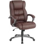 SIGMA Chaise de bureau EC501, similicuir / PU, 73 x 72 x 109.5 cm, avec accoudoirs fixes, rembourrage, hauteur réglable, marron - marron plastique 382983