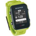 Montres connectées Sigma vert fluo GPS discipline triathlon look fashion en silicone 