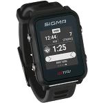 Montres connectées Sigma noires GPS discipline triathlon look fashion en silicone 