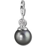 Bracelets de perles SilberDream gris acier en argent à perles look fashion pour femme 