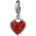 SilberDream scintillement bijoux - Charm coeur rouge- Femme - Argent 925/1000 - tchèques cristaux Preciosa - scintillement Charms - GSC581R