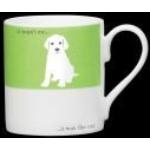 Mugs en porcelaine verts en porcelaine à motif chiens contemporains 