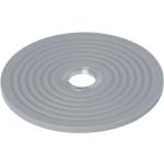 Dessous de plat design Blomus gris acier à rayures en silicone inoxydables 