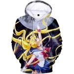 Sweats argentés Sailor Moon à capuche Taille 4 XL look asiatique pour femme 