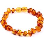 Bracelets de perles orange en résine en ambre fait main look fashion pour femme 