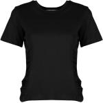 T-shirts col rond Silvian Heach noirs à manches courtes à col rond Taille XS pour femme 