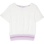 Simonetta t-shirt à taille élastiquée - Blanc