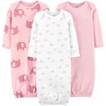 Chemises de nuit manches longues rose bonbon à motif éléphants lot de 3 Taille naissance look fashion pour fille de la boutique en ligne Amazon.fr 