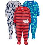 Pyjamas en polaire rouges à rayures en jersey à motif requins lot de 3 Taille 12 mois look fashion pour garçon de la boutique en ligne Amazon.fr 