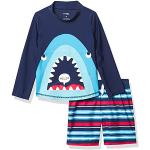 Shorts de bain bleu marine à rayures à motif requins Taille 18 mois look fashion pour garçon de la boutique en ligne Amazon.fr 